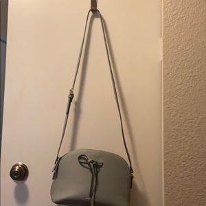 Gray over the shoulder purse